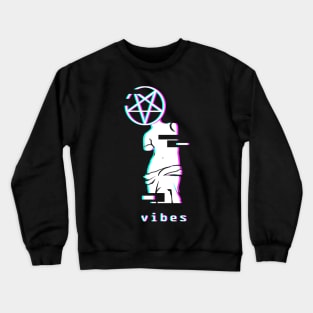 Vibes - Occult Greek Aesthetic Vaporwave Crewneck Sweatshirt